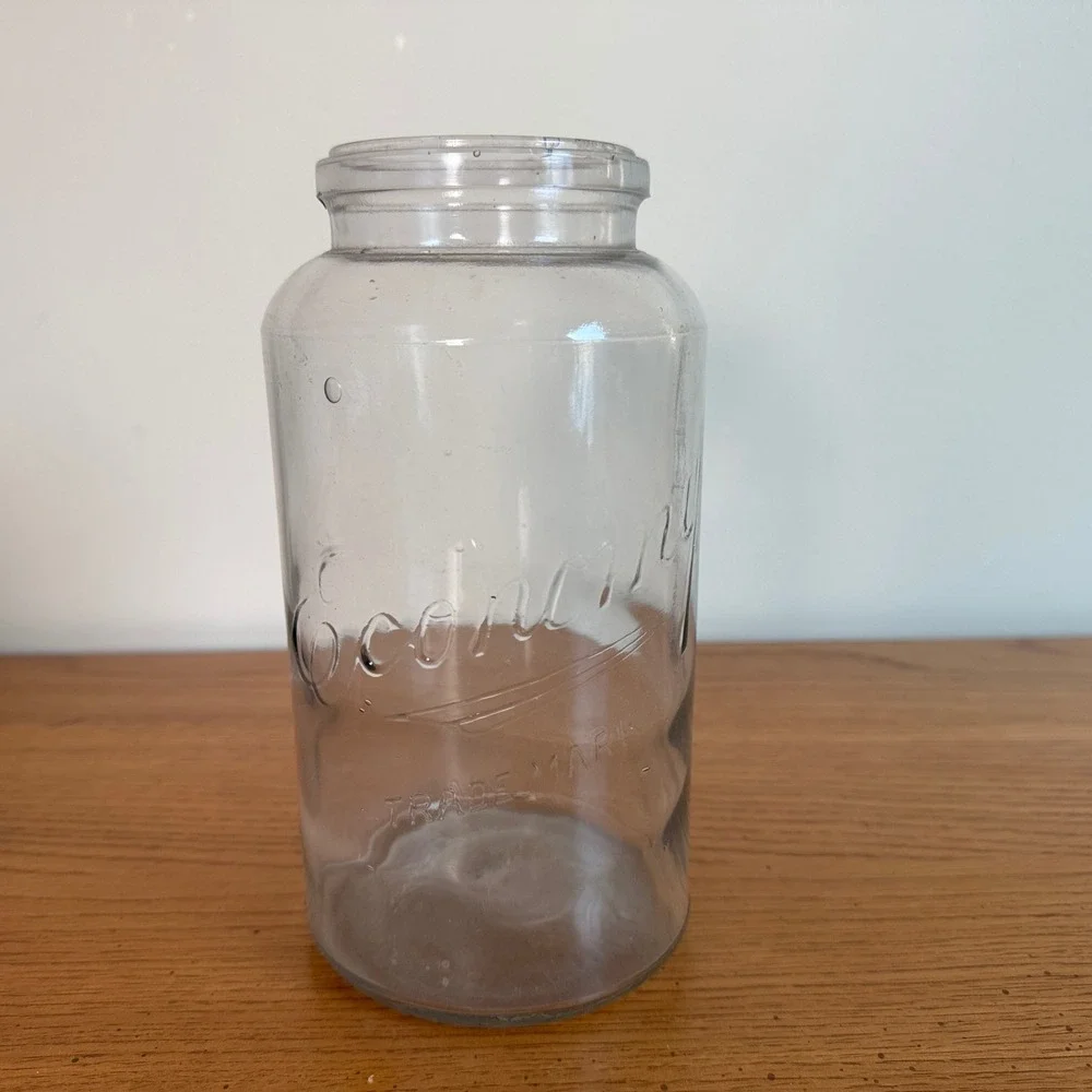 ECONOMY KERR Antique‎ Canning Jar Clear Glass Quart Jar Made in Portland, Oregon